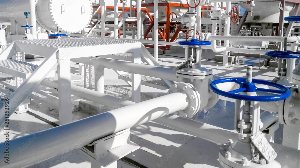 The area of equipment to cool the oil product The area of equipment to cool the oil product