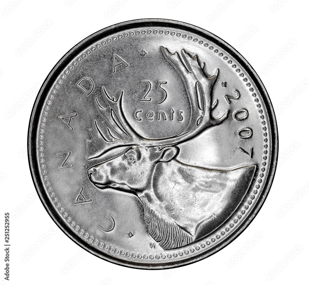 Canadian 25 Cent Coin Depicting An Elk Stock Photo Adobe Stock canadian-25-cent-coin-depicting-an-elk-stock-photo-adobe-stock