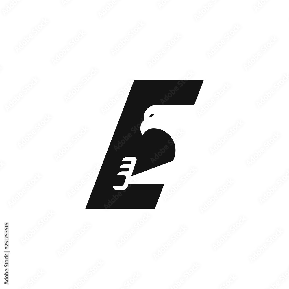 letter e eagle logo letter e eagle logo