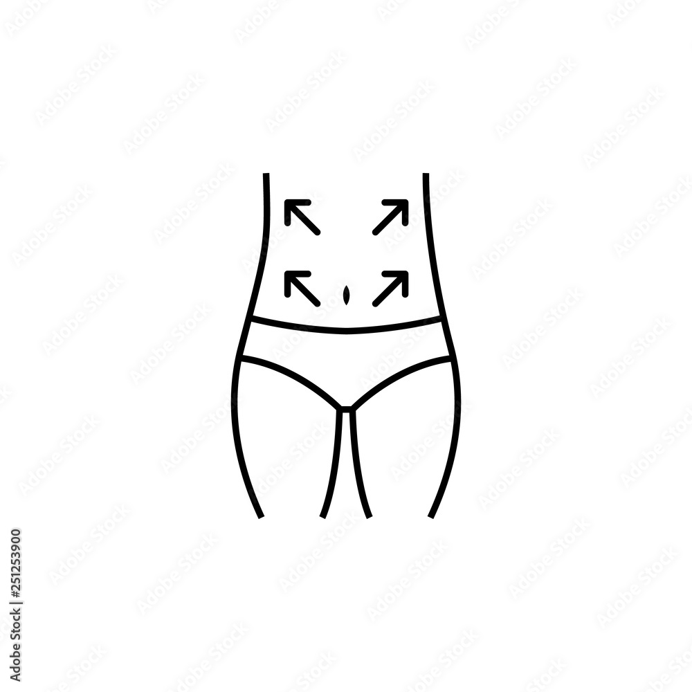 waist, plastic surgery icon. Element of plastic surgery for mobile concept and web apps icon. Thin line icon for website design and development, app development waist, plastic surgery icon. Element of plastic surgery for mobile concept and web apps icon. Thin line icon for website design and development, app development