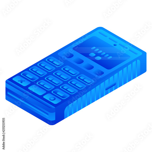 Payment terminal icon. Isometric of payment terminal vector icon for web design isolated on white background