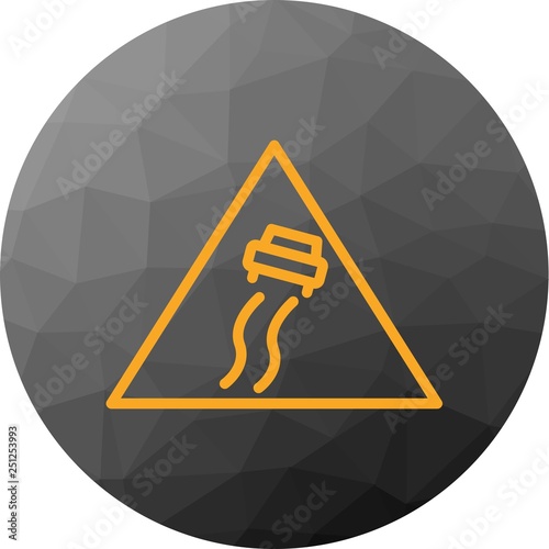 Vector Slippery Road Sign Icon