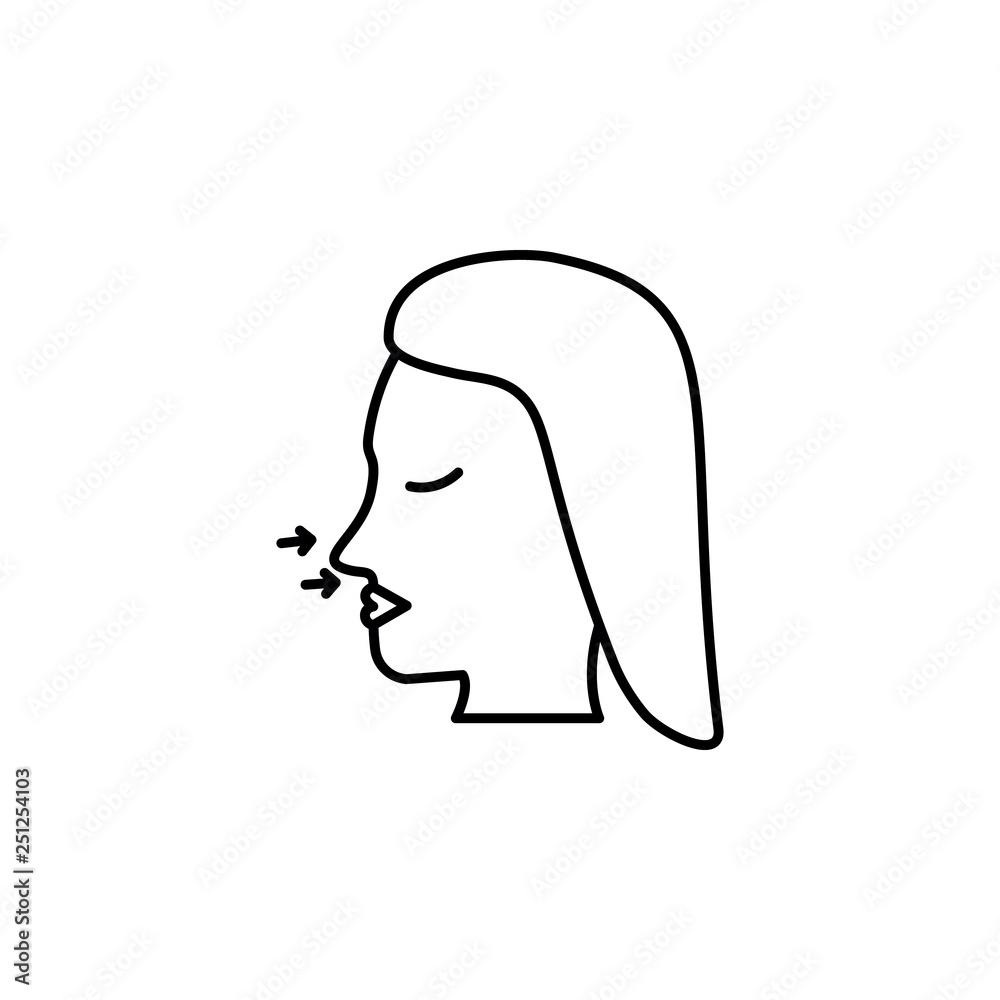 nose, plastic surgery icon. Element of plastic surgery for mobile concept and web apps icon. Thin line icon for website design and development, app development