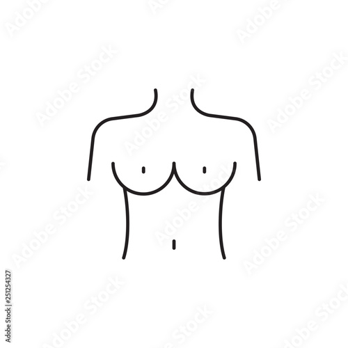 breast, plastic surgery icon. Element of plastic surgery for mobile concept and web apps icon. Thin line icon for website design and development, app development