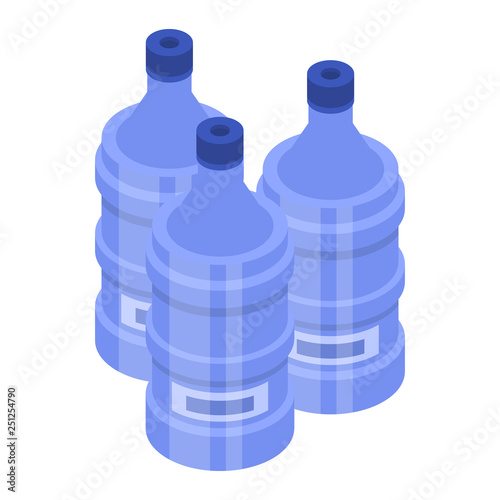 Water bottle for cooler icon. Isometric of water bottle for cooler vector icon for web design isolated on white background