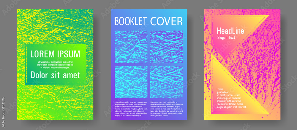 Booklet design vector layouts set.