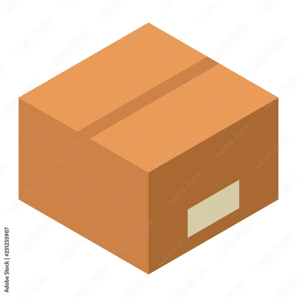 Vecteur Stock Parcel carton box icon. Isometric of parcel carton box vector  icon for web design isolated on white background | Adobe Stock