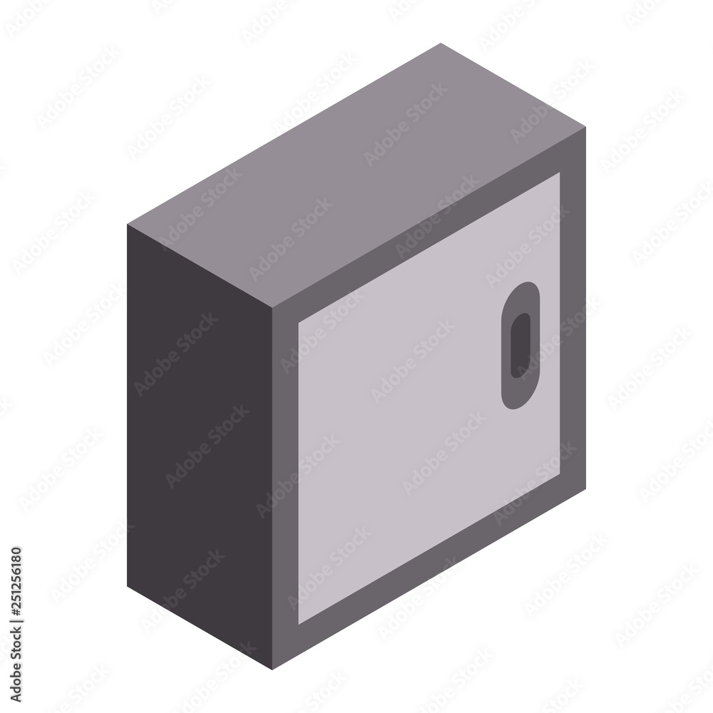 Garage ambry icon. Isometric of garage ambry vector icon for web design isolated on white background Garage ambry icon. Isometric of garage ambry vector icon for web design isolated on white background