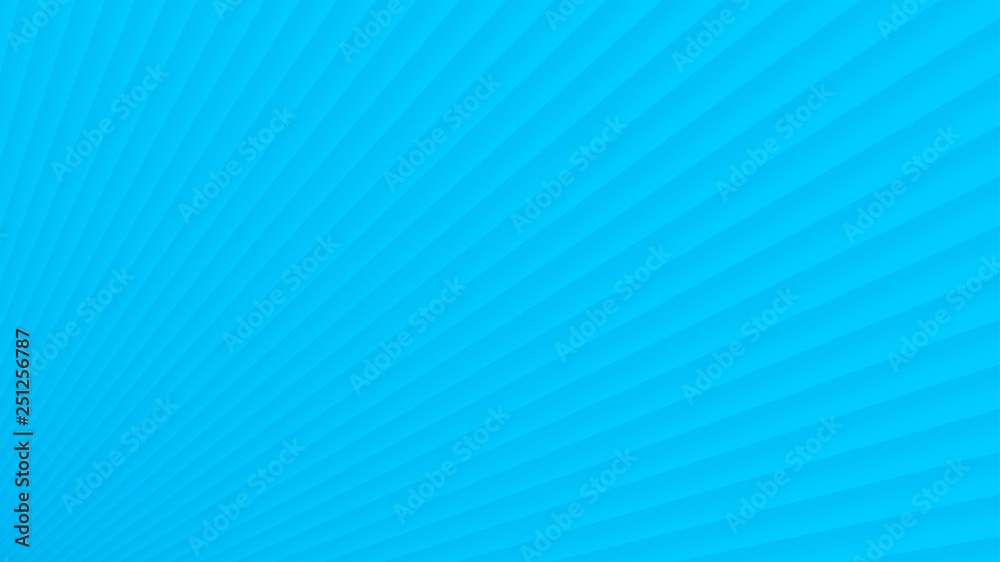 Abstract background of gradient rays in light blue colors