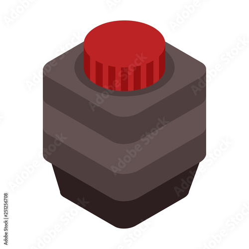 Car oil bottle icon. Isometric of car oil bottle vector icon for web design isolated on white background