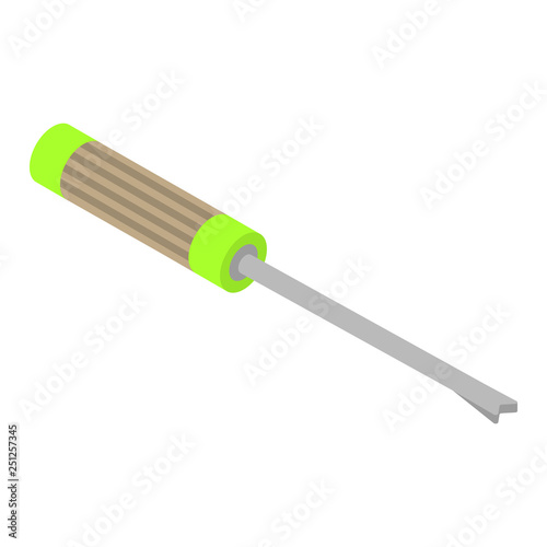 Screwdriver icon. Isometric of screwdriver vector icon for web design isolated on white background