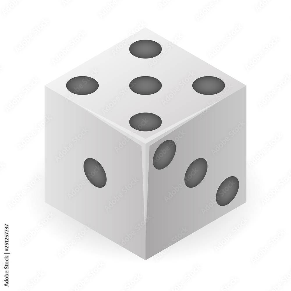 Fortune dice icon. Isometric of fortune dice vector icon for web design isolated on white background Fortune dice icon. Isometric of fortune dice vector icon for web design isolated on white background