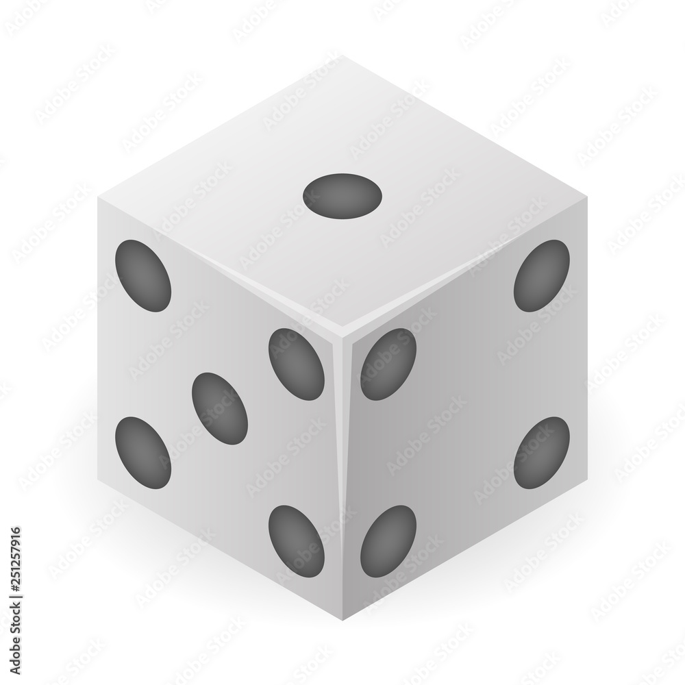 Play dice icon. Isometric of play dice vector icon for web design isolated on white background Play dice icon. Isometric of play dice vector icon for web design isolated on white background