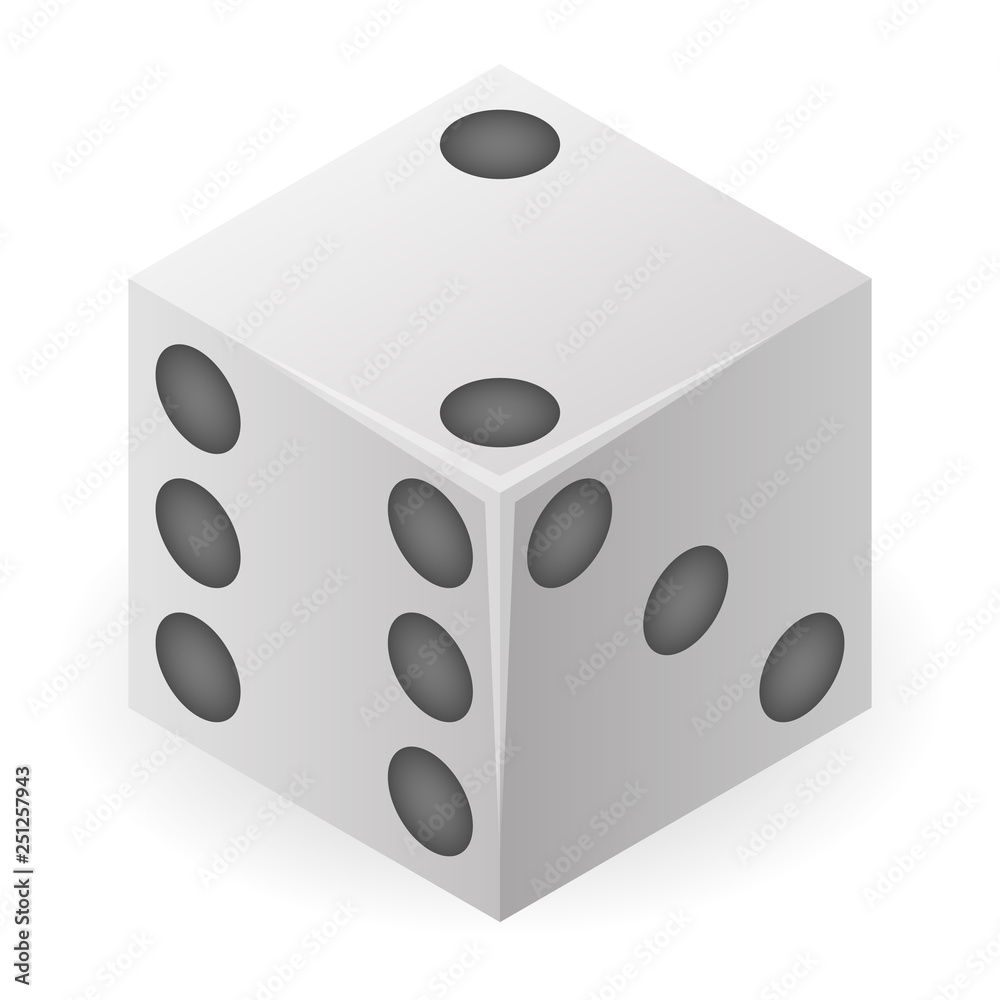 Rubber dice icon. Isometric of rubber dice vector icon for web design isolated on white background Rubber dice icon. Isometric of rubber dice vector icon for web design isolated on white background