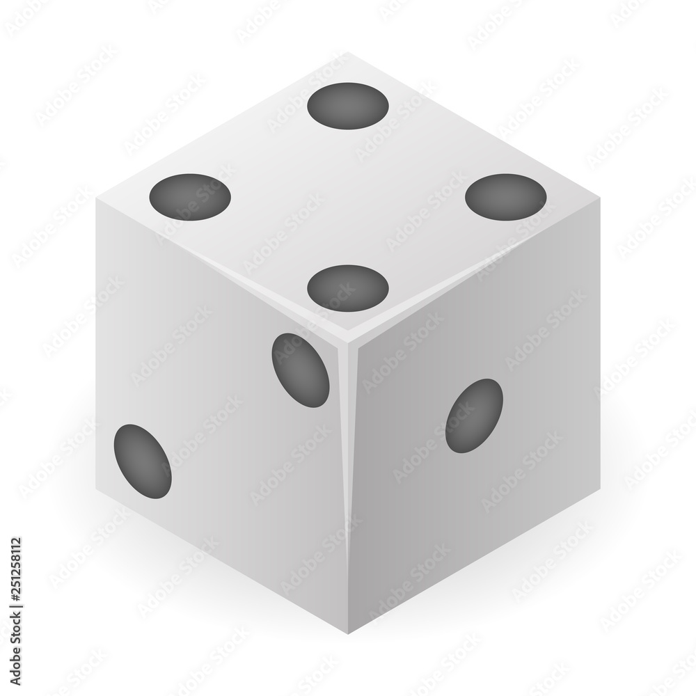Dot dice icon. Isometric of dot dice vector icon for web design isolated on white background Dot dice icon. Isometric of dot dice vector icon for web design isolated on white background