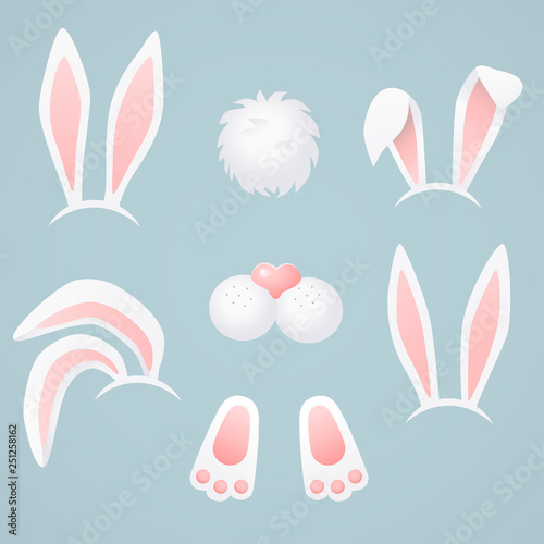 Buuny, rabbit - easter vector illustration.
