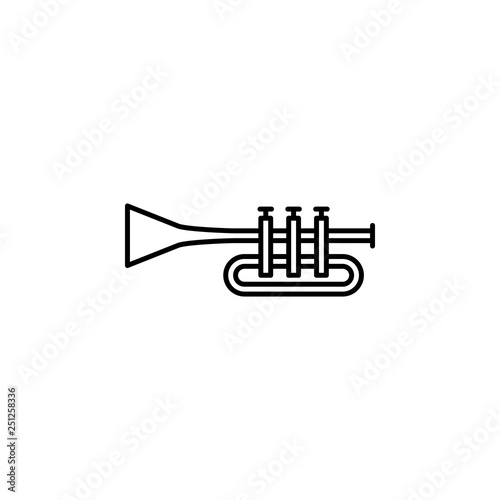 Patrick day  instrument  trumpet  music icon. Element of Patrick day for mobile concept and web app illustration. Thin line icon for website design and development  app development