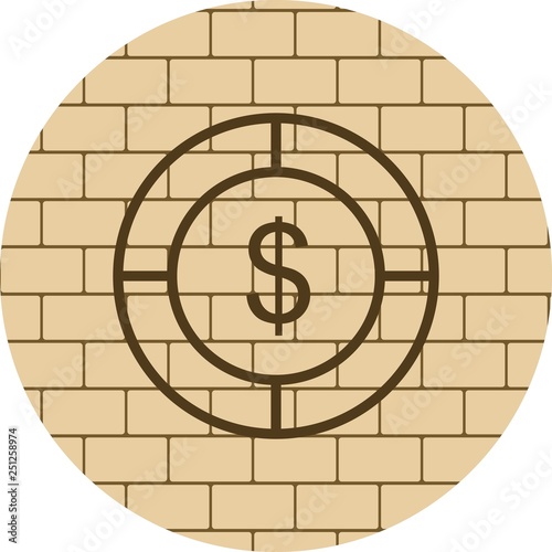  Vector Dollar Target Icon