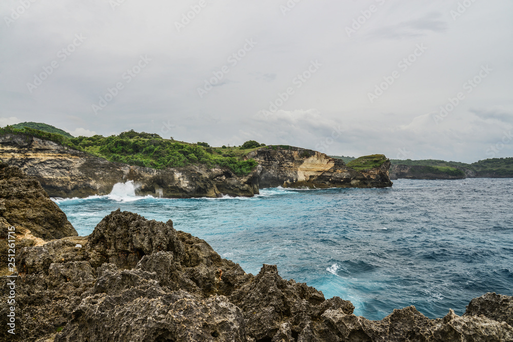 Coastline on Nusa Penida island