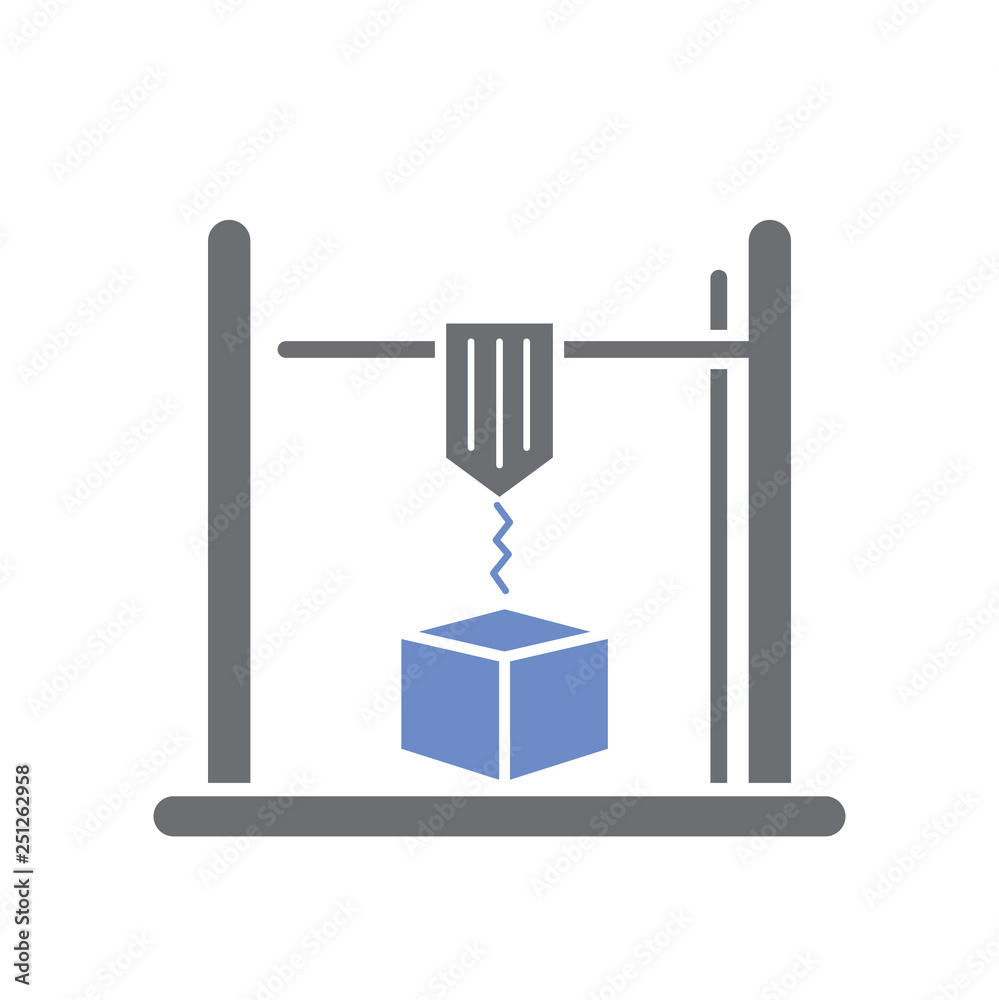 3D Printer icon on white background for graphic and web design, Modern simple vector sign. Internet concept. Trendy symbol for website design web button or mobile app 3D Printer icon on white background for graphic and web design, Modern simple vector sign. Internet concept. Trendy symbol for website design web button or mobile app