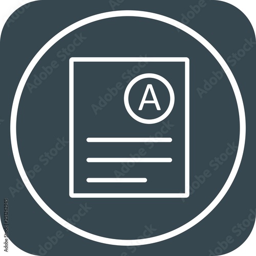 Vector A Grade Icon