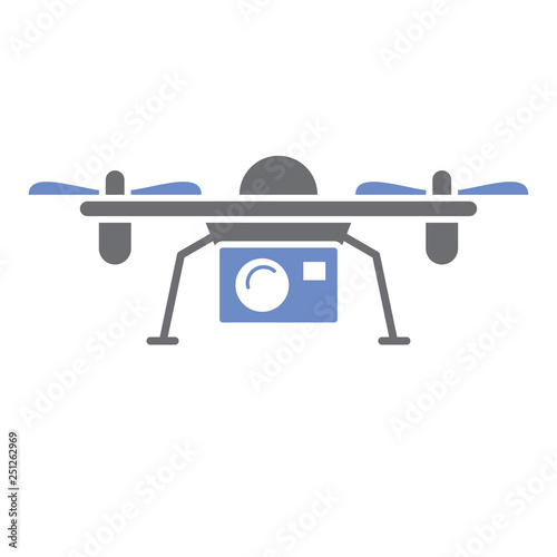 Drone icon on white background for graphic and web design, Modern simple vector sign. Internet concept. Trendy symbol for website design web button or mobile app