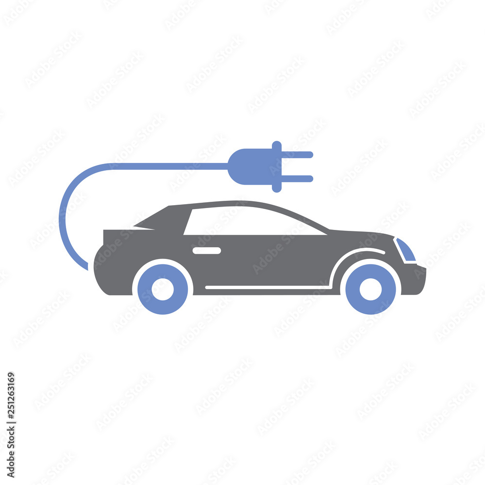 Electric car icon on white background for graphic and web design, Modern simple vector sign. Internet concept. Trendy symbol for website design web button or mobile app Electric car icon on white background for graphic and web design, Modern simple vector sign. Internet concept. Trendy symbol for website design web button or mobile app