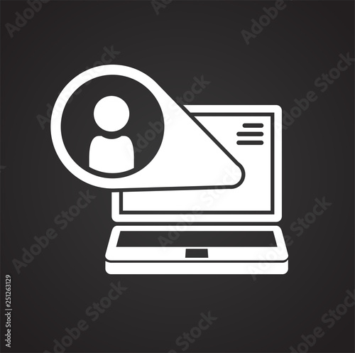Augmented reality icon on black background for graphic and web design, Modern simple vector sign. Internet concept. Trendy symbol for website design web button or mobile app