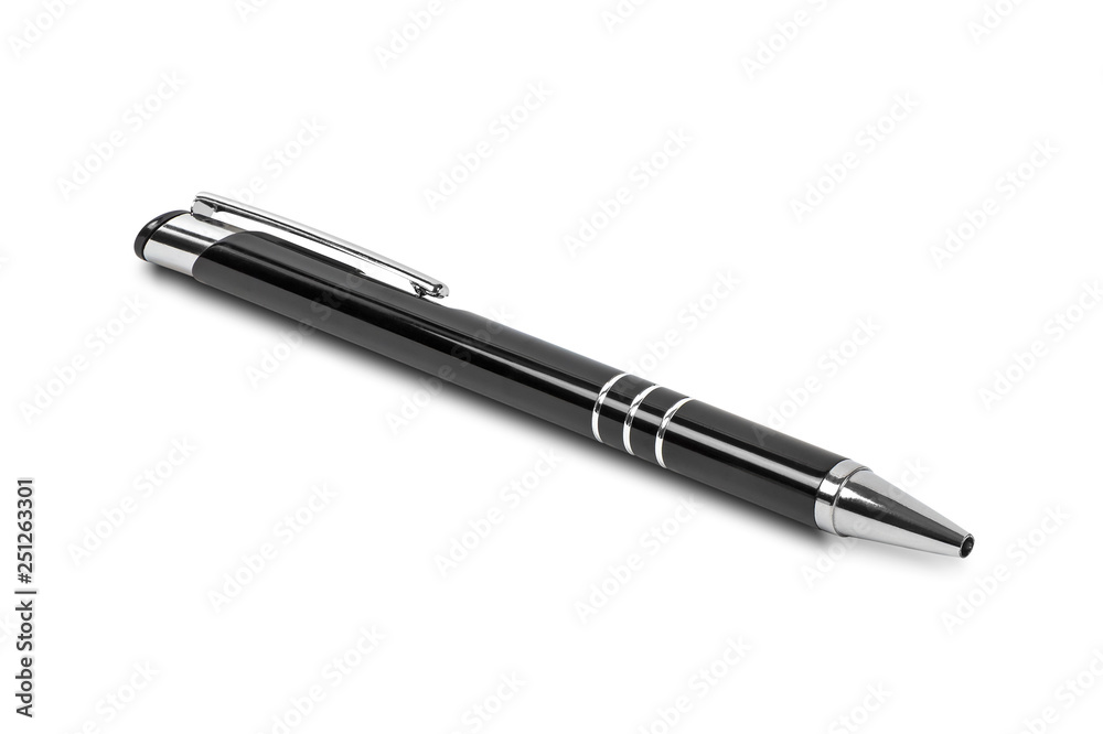 Black ballpoint isolated on white background Black ballpoint isolated on white background