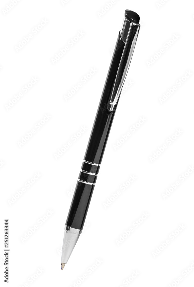 Black ballpoint isolated on white background Black ballpoint isolated on white background