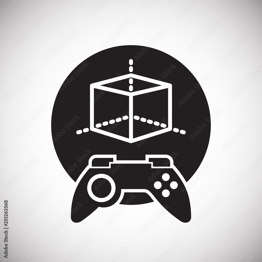 Augmented reality icon on white background for graphic and web design, Modern simple vector sign. Internet concept. Trendy symbol for website design web button or mobile app