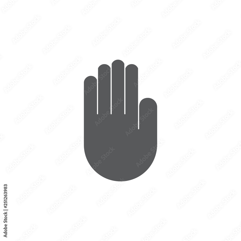 Fototapeta premium abstract hand palm five shape calm logo