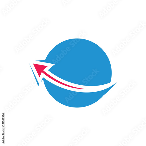 global fast arrow marketing around symbol logo