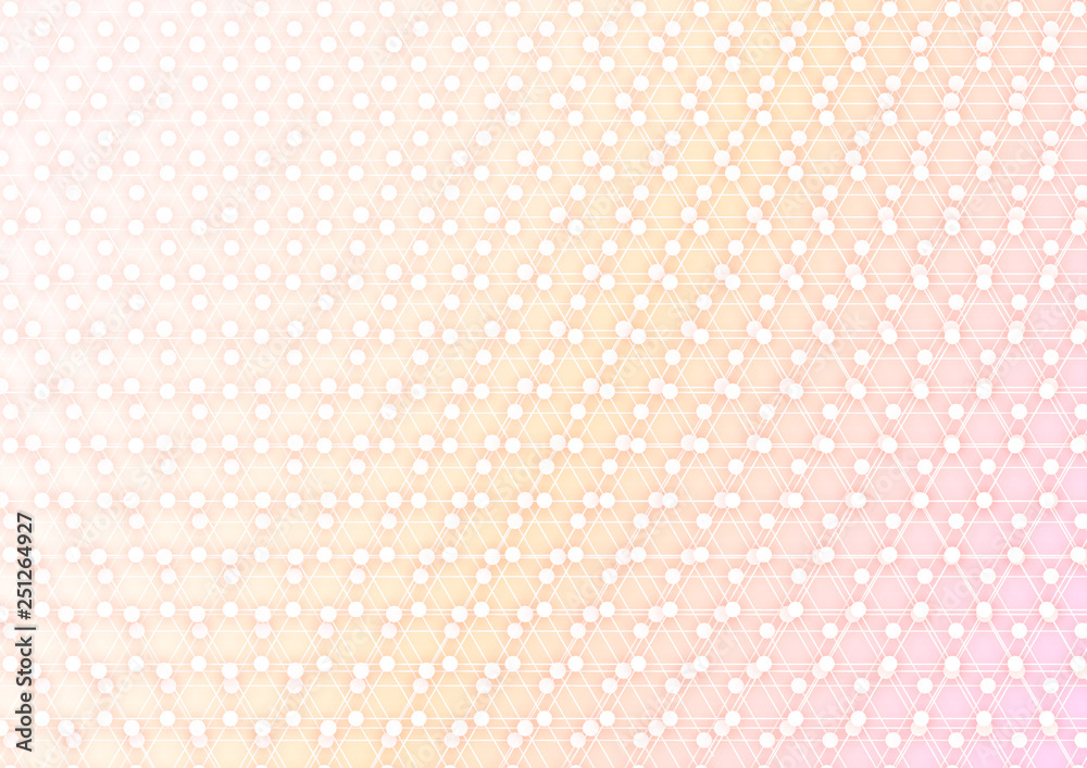 patterピンクのネットワークイメージ幾何学模様の背景素材-暖色のファンタジーテクノロジーグラデーション