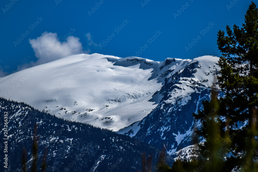 Mountain In The Winter With a Snow Cornice