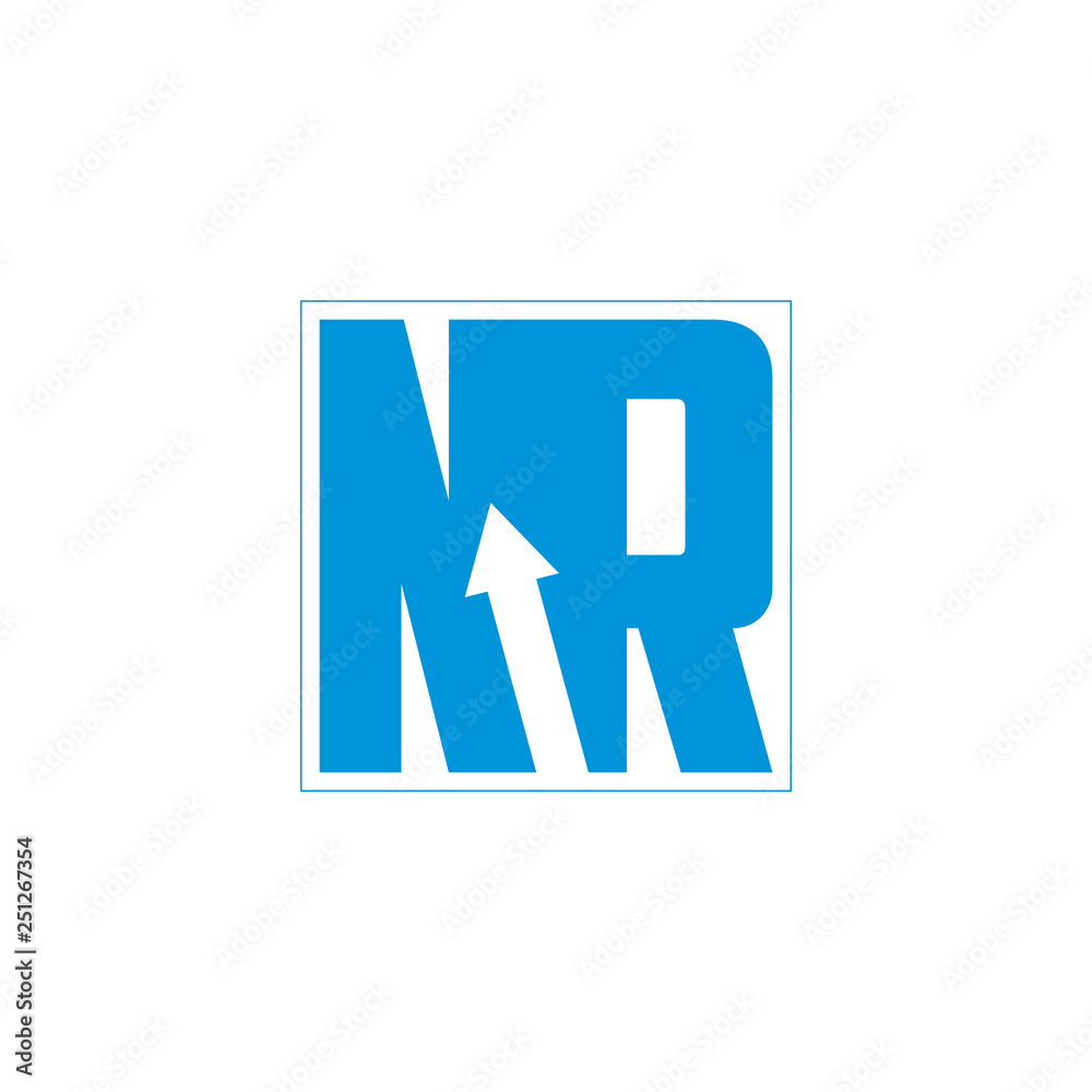 letters nr arrow up simple logo letters nr arrow up simple logo