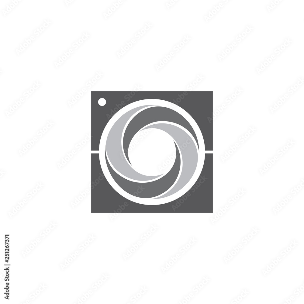 circle curves camera lens symbol logo vector circle curves camera lens symbol logo vector