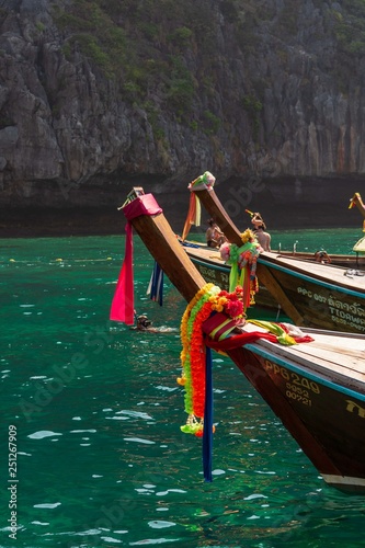 Maya Bay, island of Koh Phi Phi Leh, Thailand. January 2019