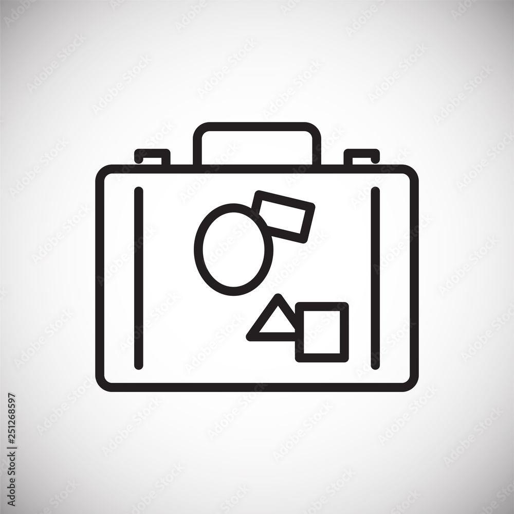 Suit case line icon on white background for graphic and web design, Modern simple vector sign. Internet concept. Trendy symbol for website design web button or mobile app Suit case line icon on white background for graphic and web design, Modern simple vector sign. Internet concept. Trendy symbol for website design web button or mobile app