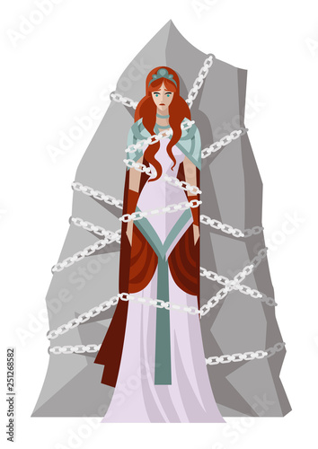andromeda chained to a rock