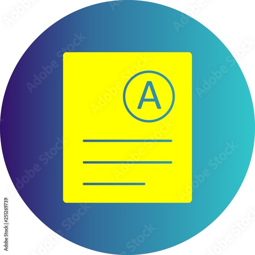 Vector A Grade Icon