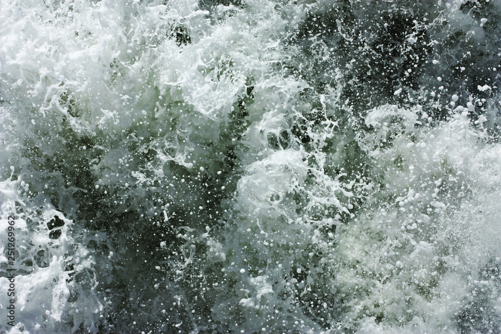 Splashing water in the ocean Splashing water in the ocean