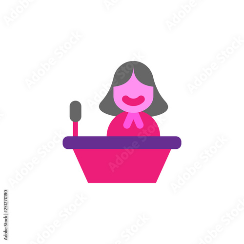 Woman's day, conference icon. Element of color Woman's day icon. Premium quality graphic design icon. Signs and symbols collection icon