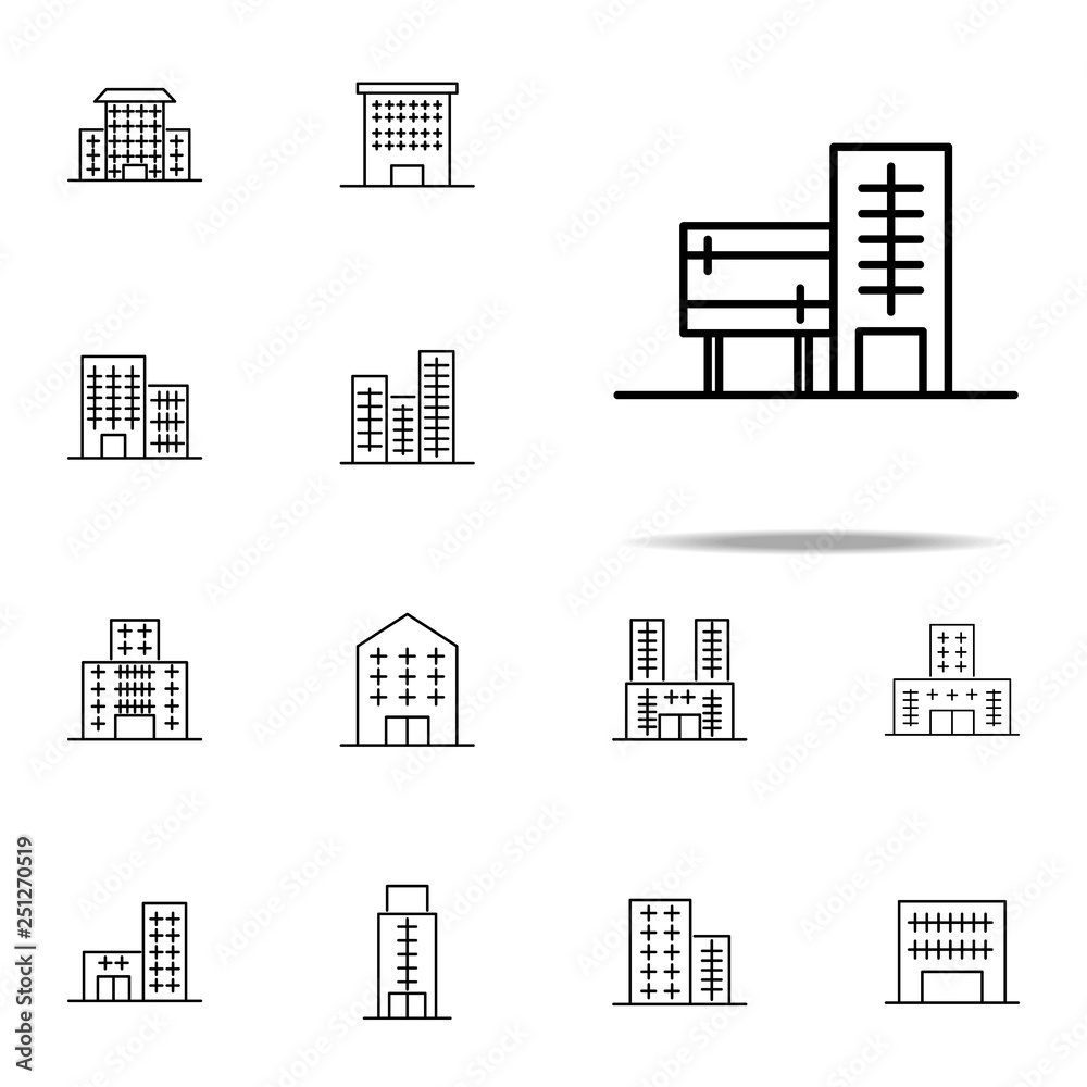 Building icon. Building icons universal set for web and mobile Building icon. Building icons universal set for web and mobile