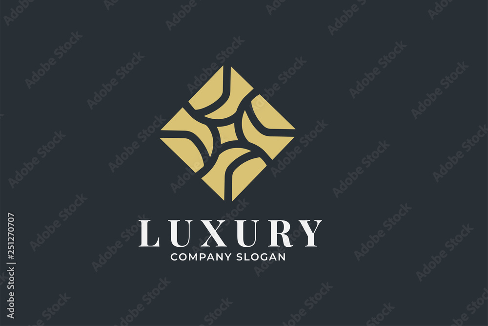Abstract diamond Logo design vector template. luxury floral icon. jewelry Symbol concept idea Abstract diamond Logo design vector template. luxury floral icon. jewelry Symbol concept idea