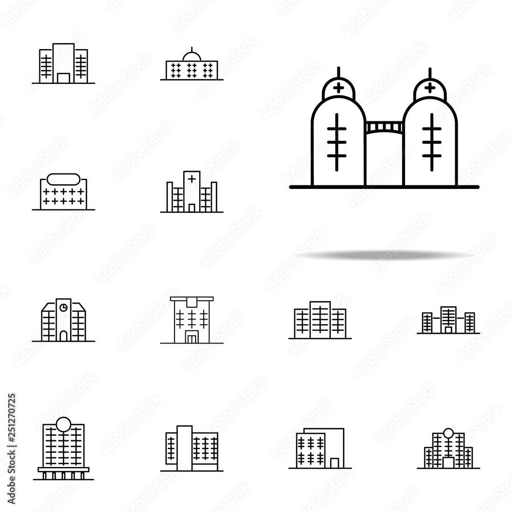 Building, birdge icon. Building icons universal set for web and mobile