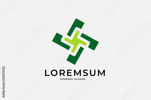 Modern windmill logo design template