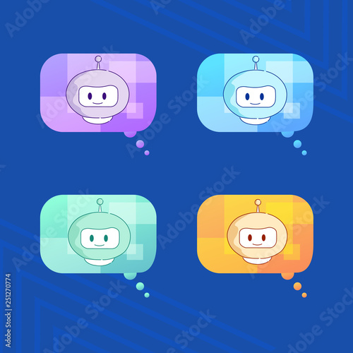 Artificial Intelligence Voice Assistant Vector Set
