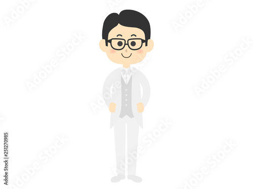 タキシードを着た男性のイラスト