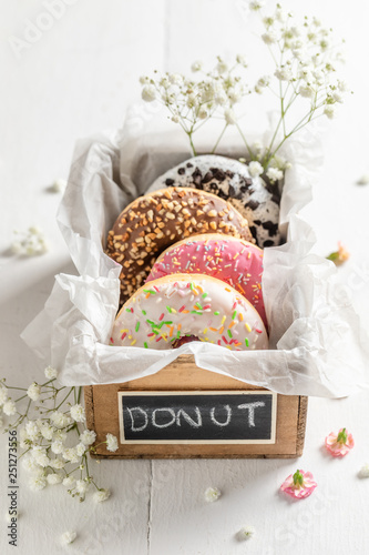 Sweet and fresh donuts ready to eat